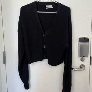 Urban Outfitters Cozy Black Knit Cardigan
